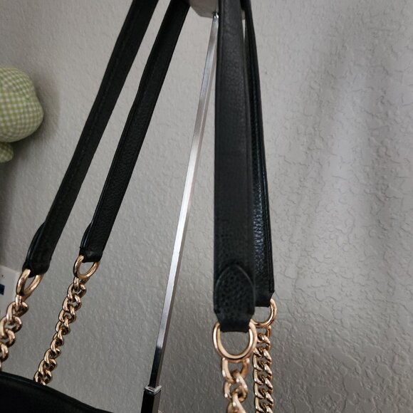 Euc Coach Marlie Black Leather Shoulder Bag Tote Purse - Picture 4 of 15